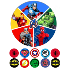Avengers eetbare print voor taart en cupcakes | Combi Deal