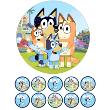 Bluey eetbare print voor taart en cupcakes | Combi Deal