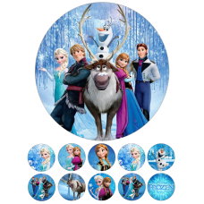 Frozen eetbare print voor taart en cupcakes | Combi Deal