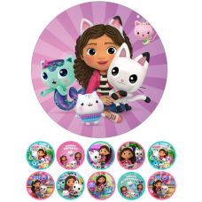 Gabby's dollhouse eetbare print voor taart en cupcakes | Combi Deal
