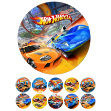 Hot Wheels eetbare print voor taart en cupcakes | Combi Deal