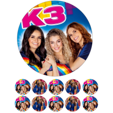 K3 eetbare print voor taart en cupcakes | Combi Deal