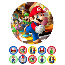 Super Mario eetbare print voor taart en cupcakes | Combi Deal