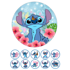 Stitch eetbare print voor taart en cupcakes | Combi Deal