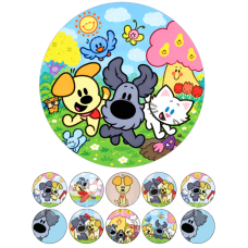 Woezel en Pip eetbare print voor taart en cupcakes | Combi Deal