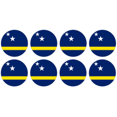 Curacao vlag cupcake prints - 8 of 10 stuks