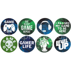 Gamer cupcake prints - 8 of 10 stuks