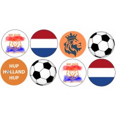 WK Voetbal cupcake prints - 8 of 10 stuks