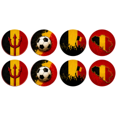 WK Voetbal - België cupcake prints - 8 of 10 stuks